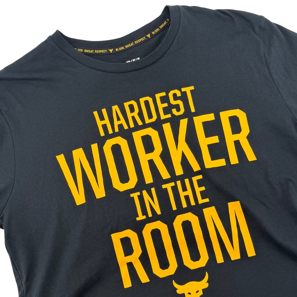 Under Armour Project Rock Hardest Worker T-Shirt Mens Size M Medium‎
